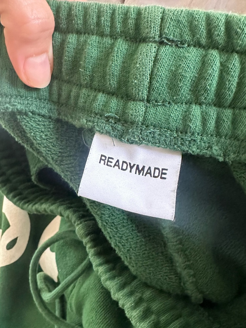READYMADE Green Graphic Joggers with White Logo - Picture 7 of 10